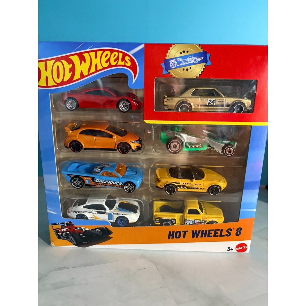 Mattel Hot‎ Wheels 8 Pack Diecast Toy Cars Gift Set HPV78-N0719 New In Box